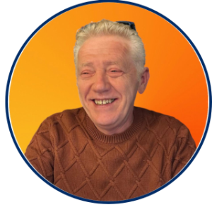 Foto de perfil agente inmobiliario minimalista azul